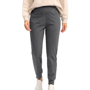 Fleece Lined Joggers High Waisted Thermal Winter Running Sweatpants Gray